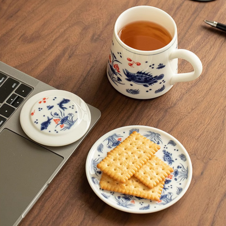 Cốc văn phòng Yunsheng vân tảo cốc pha trà gốm sứ cốc uống trà văn phòng gia dụng cốc cốc cốc cốc cốc cốc nước