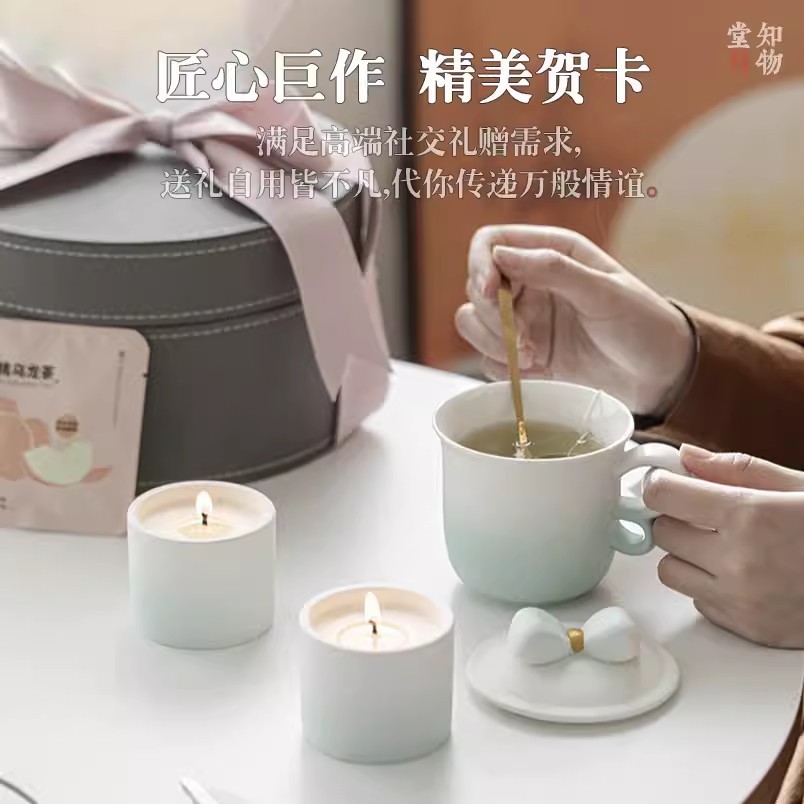 Cốc gốm sứ Cốc cà phê có nắp Cốc uống nước Trái tim thiếu nữ đáng yêu Hương thơm Đồng hồ Quà tặng Bộ trà