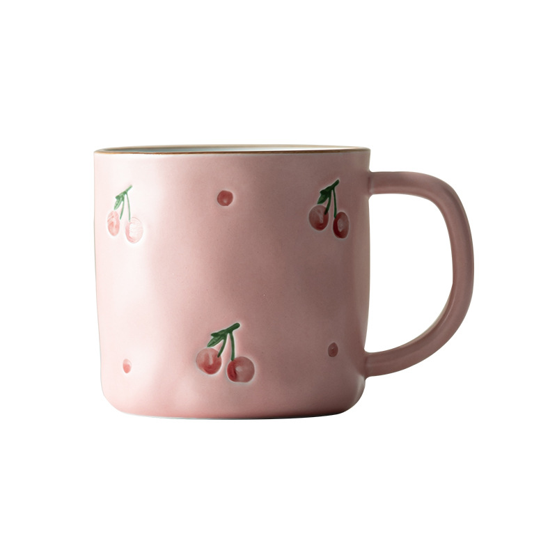 Nhật Bản vẽ tay anh đào cốc gốm sứ gia dụng văn phòng cá nhân cốc nước cốc ăn sáng cốc cà phê cốc pha trà