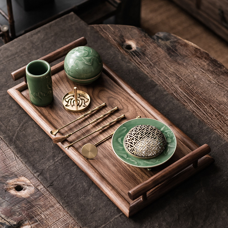 Bộ Ấn Hương, lư hương gốm, lư xông hương, bột trầm hương, dụng cụ ấn, mở rộng giới thiệu, Bộ Ấn Hương, quà tặng