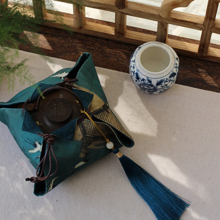 Quà Tặng Trung Quốc phong cách Trung Quốc phong cách cổ đại rắc vàng đồng nguyên chất súp mẹ cầm tay ấm Mặt dây chuyền khắc chữ