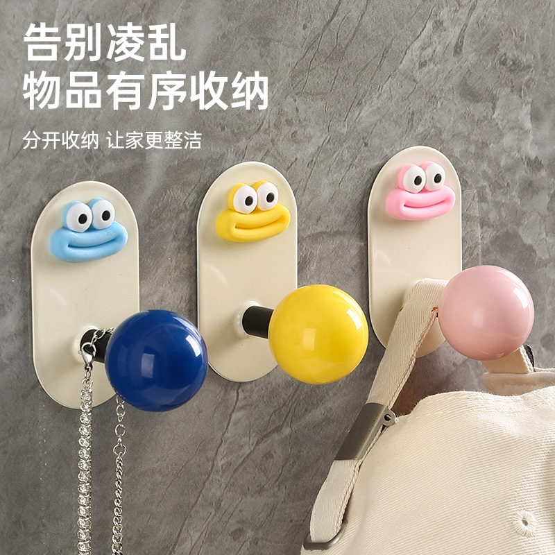 Móc treo phòng tắm không đục lỗ, móc treo quần áo không dấu sau cửa chống dính chịu lực mạnh, móc dán khăn trên tường phòng tắm