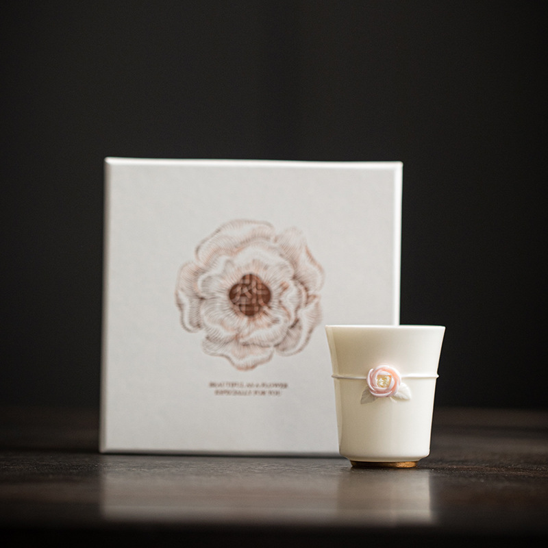 Cốc chủ nhân nhào hoa thủ công, tách trà thơm, tách trà Kung Fu, tách trà đơn, tách trà nhỏ dành riêng cho nữ, quà trà cầm tay