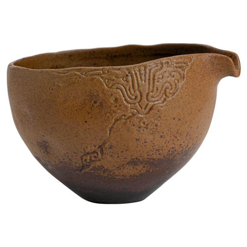 Ly trà gốm thô bùn đá cũ tráng men nước sốt Bộ trà Kung Fu kiểu Nhật Bộ trà đạo Biển Trà