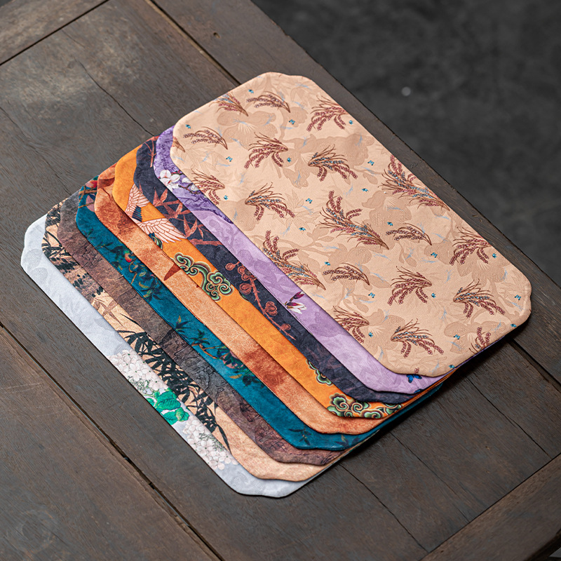 Bán buôn Tân Phong Cách Trung Quốc Thiền giả mây thơm sợi hai mặt Trà chiếu gia dụng đệm trà pha khô hình chữ nhật lá cờ bàn cách nhiệt chống nước