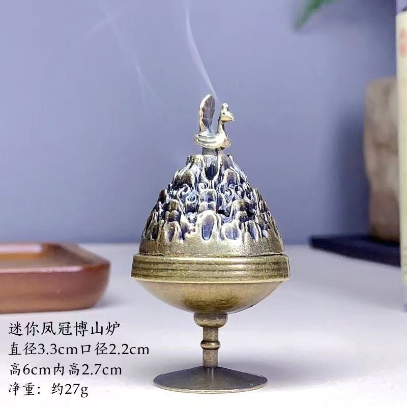Bếp Boshan mini kiểu nổ không dính bột Xiangyun lư hương nhỏ gia dụng nội thất lư xông hương văn phòng đồ trang trí phòng trà