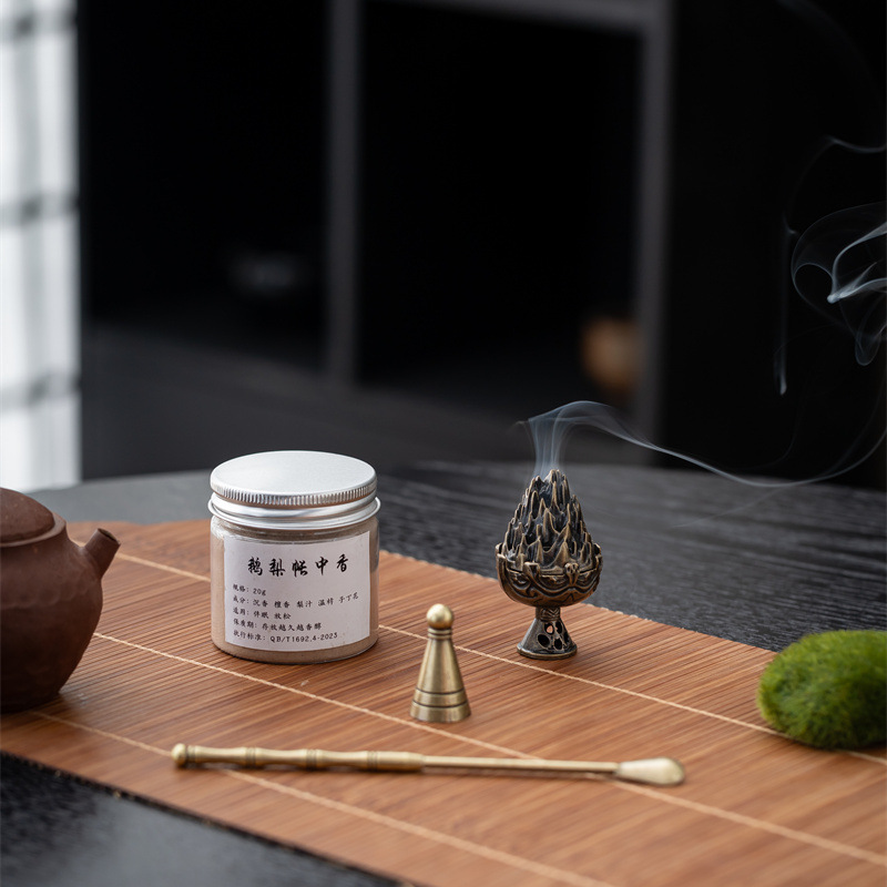 20g phủ bạc bột hương công thức cổ Boshan khuôn tháp tháp ấn Nha Trang trầm hương Lão Sơn gỗ đàn hương trong nhà ấn hương liệu