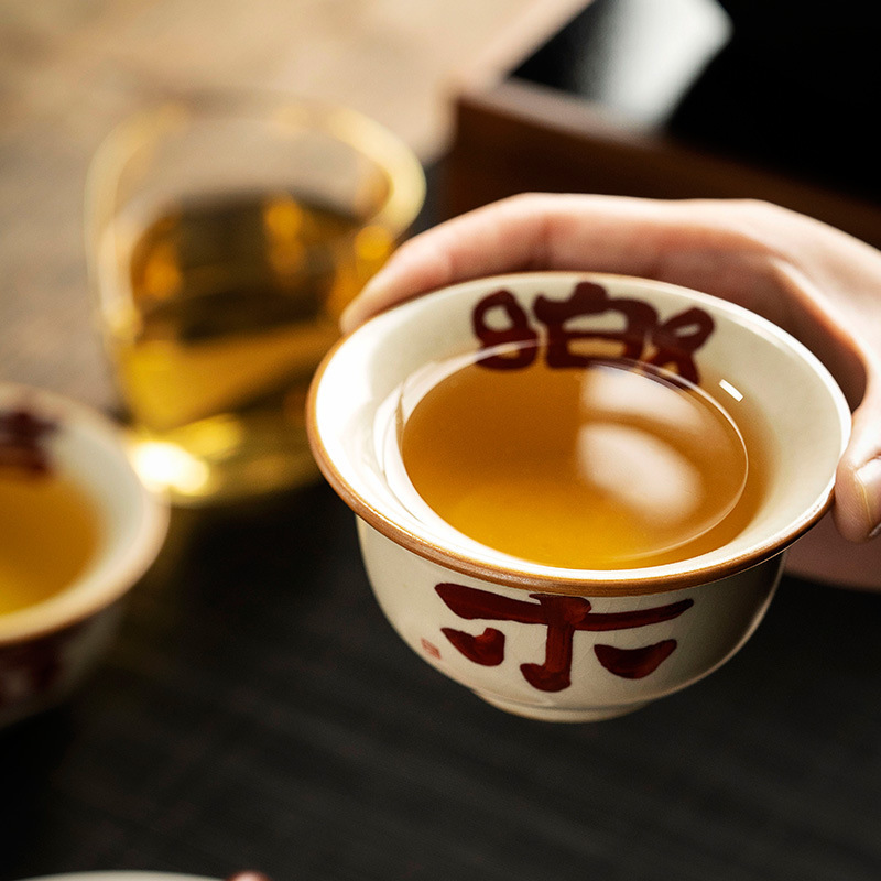 Cốc chủ nhân Ruyao Xile Cốc trà gốm cốc đơn cá nhân cốc ép tay cao cấp gia dụng bán buôn quà cưới