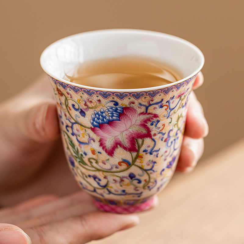 Cốc trà tráng men hương thơm cốc trà cốc bộ trà giá trị cao cho nữ cốc trà gốm sứ Trung Quốc cốc chủ nhân cốc đơn