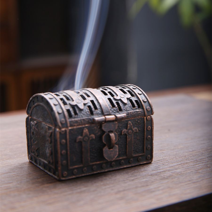 Hộp kho báu ánh trăng, lư hương hợp kim, lư hương, lư hương đĩa gia dụng, Hộp trang sức trầm hương đàn hương, Hộp trang sức
