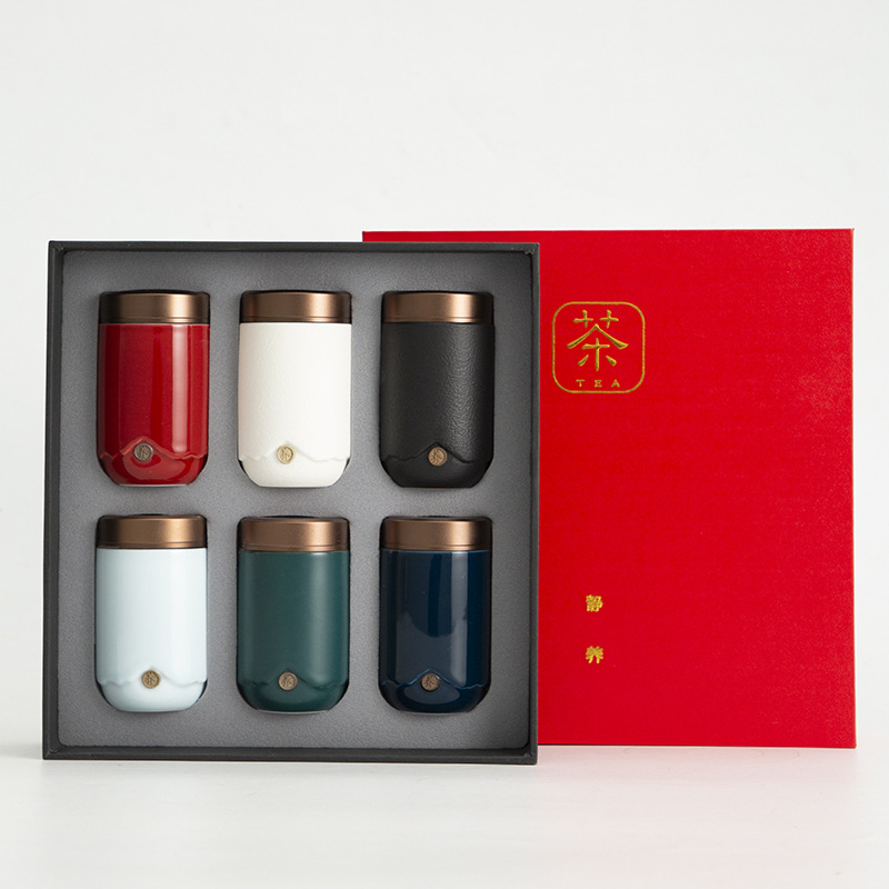 Bình đựng trà văn hóa và sáng tạo Tử Cấm Thành, bình đựng trà cỡ nhỏ bằng gốm sứ gia dụng, đồ trang trí cao cấp sáng tạo, bình kín cầm tay