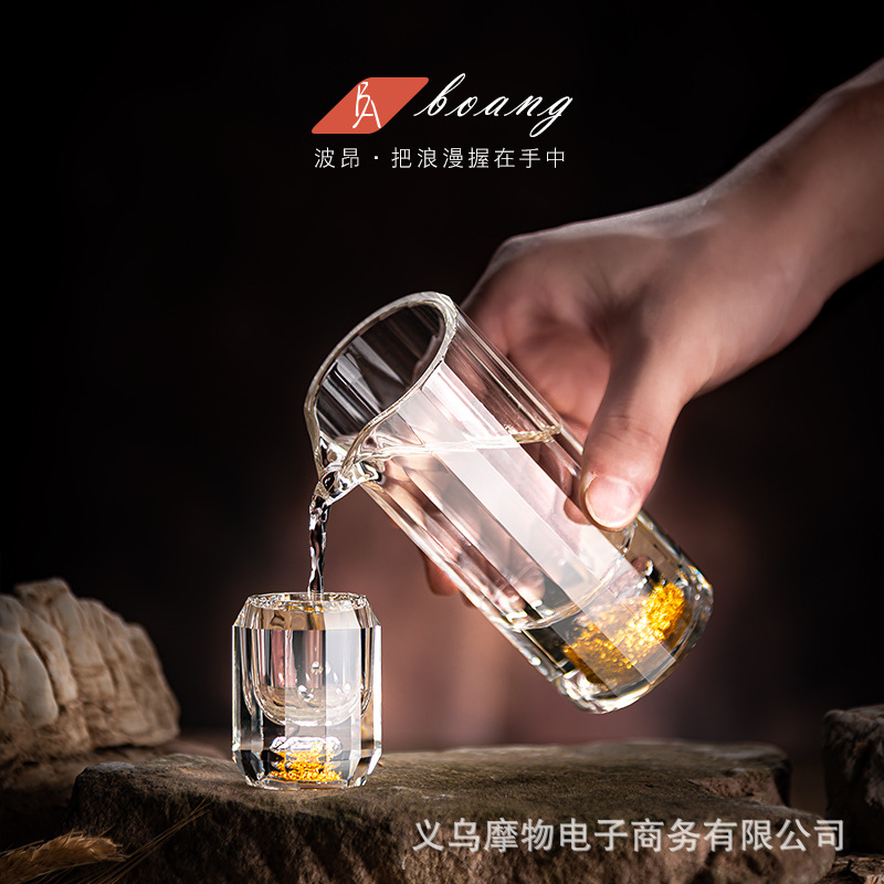 Bán buôn bình chia rượu trắng dọc kim cương, bình rượu gia dụng, dụng cụ rượu thủy tinh pha lê có giá trị cao cho nhà hàng