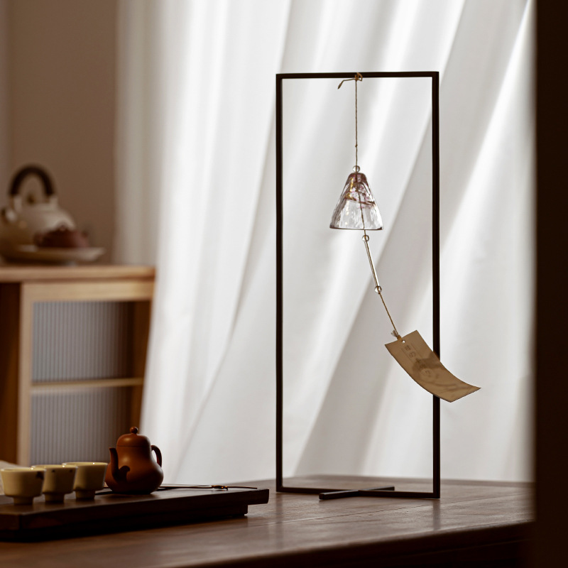 Chuông gió làm thủ công kiểu Nhật Oantang Chuông thủy tinh sân vườn phòng trà B & B trang trí trang trí nhà cửa