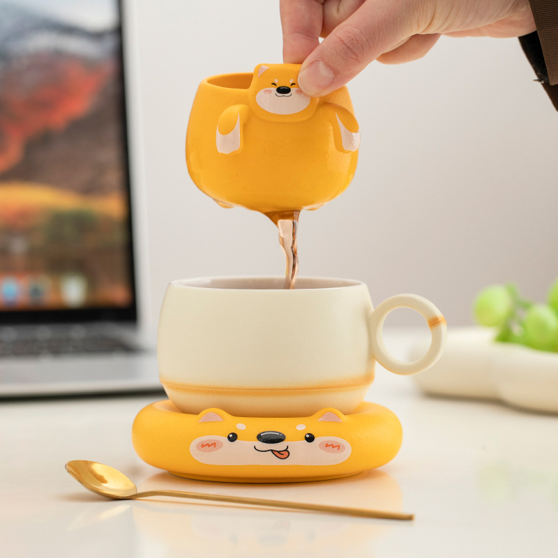 Cốc nước gốm sứ có giá trị cao cốc pha trà dễ thương sáng tạo chuyên dụng cá nhân cốc cốc cốc cốc trà cà phê quà tặng