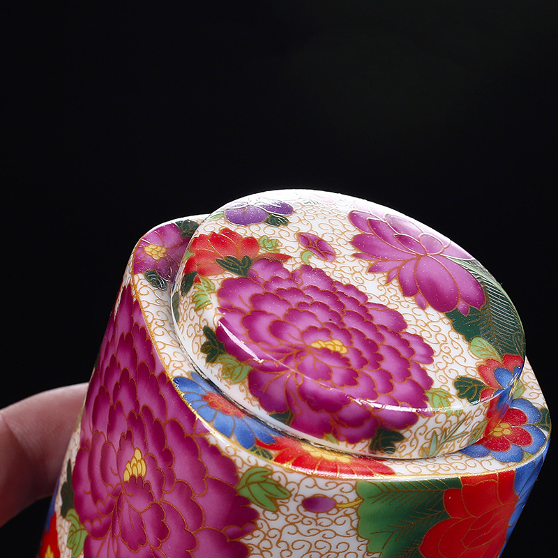 Lọ đựng trà tráng men, lọ chống ẩm kín gia dụng, lọ đựng trà, lọ đựng trà gốm sứ cao cấp, trang phục du lịch cỡ nhỏ