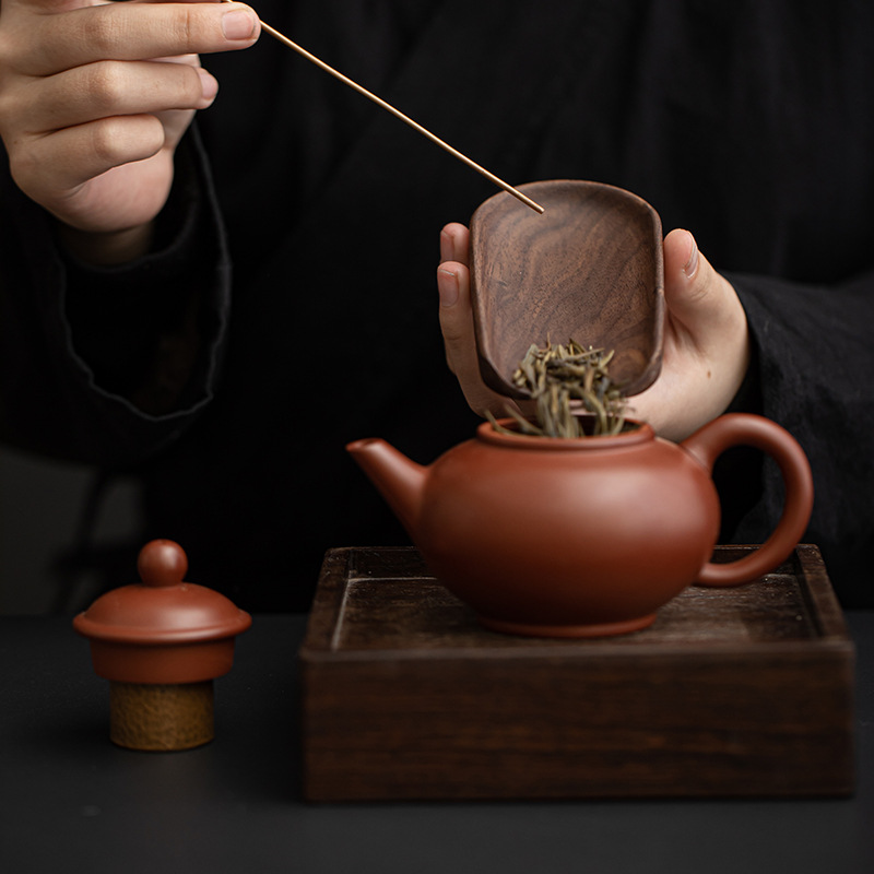 Trà Gỗ Óc Chó, gỗ đặc, tri ân trà, thìa trà sen, phụ kiện trà đạo sáu quý ông thiền, thìa trà kéo