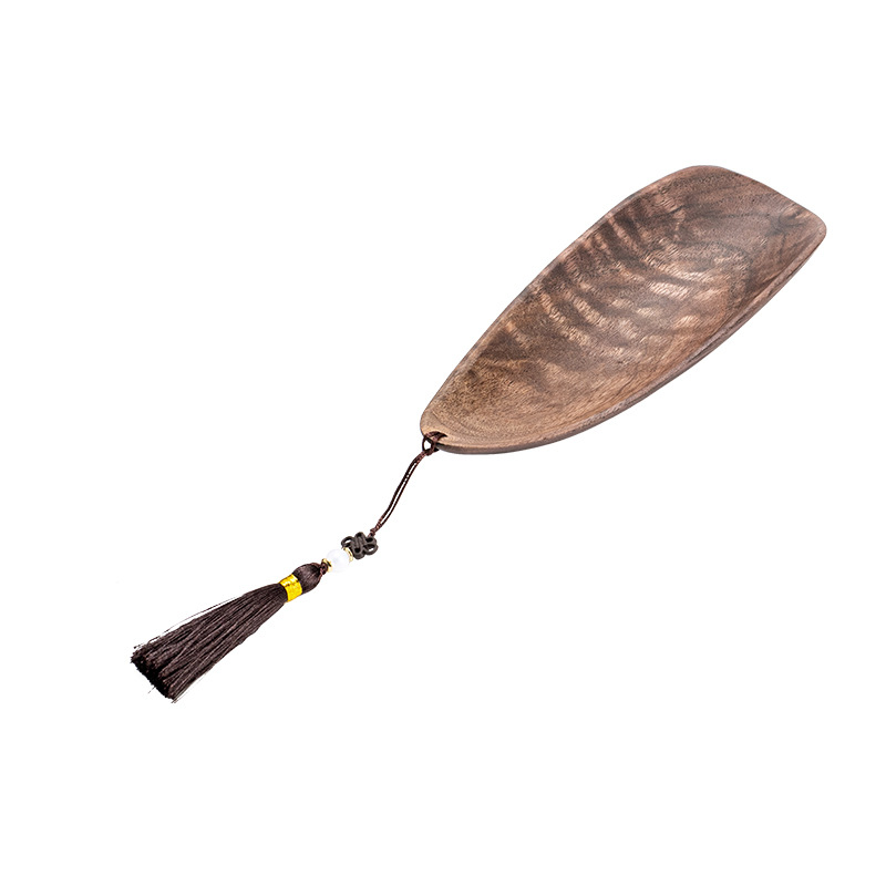 Bộ trà ba mảnh gỗ Đàn hương đen Bộ trà Kungfu Bộ trà gỗ rắn phụ kiện trà đạo thìa Trà Tách trà Dụng cụ đánh thức trà