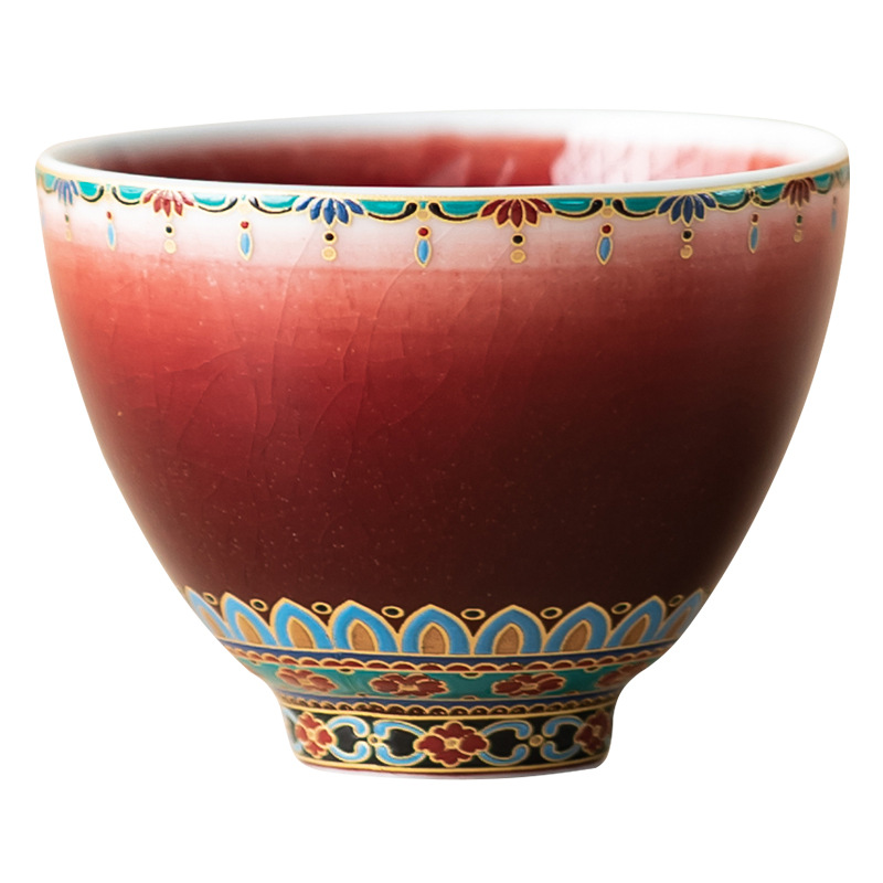 Lang Hong Đôn Hoàng Baoxianghua General Cup Bộ trà Kung Fu Retro Cốc đơn Cốc gốm sứ Cốc chủ nhân Cốc trà