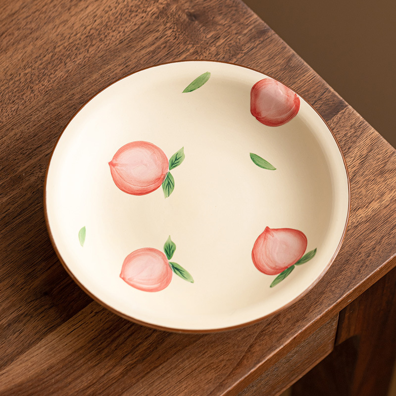 Bình đào vẽ tay màu hồng, bàn pha khô, bộ trà Kung Fu gốm sứ, phụ kiện, khay trà pha khô, tấm lót trà, tấm lót trà