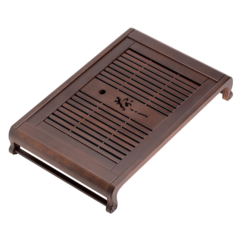 Khay trà gỗ đàn hương Wujin Mingde khay đựng nước thoát nước kiểu cổ điển khay đựng trà kiểu ngăn kéo Bộ trà Kung Fu Trung Quốc