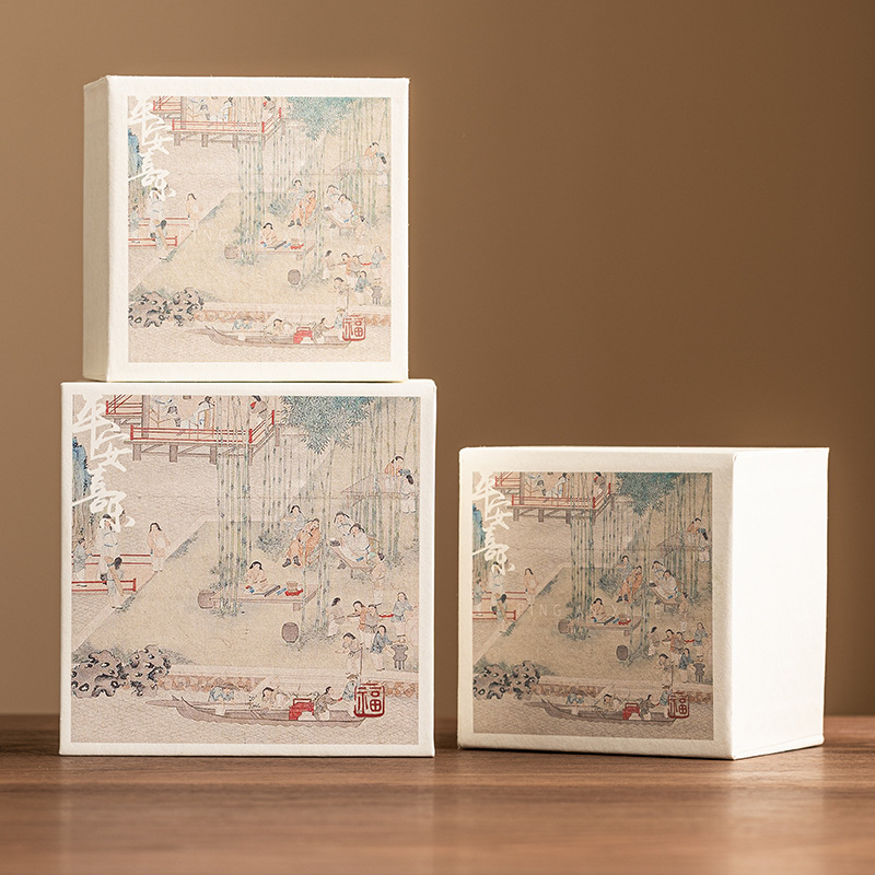 Hộp Quà Bộ trà Ping An Xile, cốc chủ, tách trà Jianzhan, hộp quà, hộp quà sáng tạo, hộp rỗng