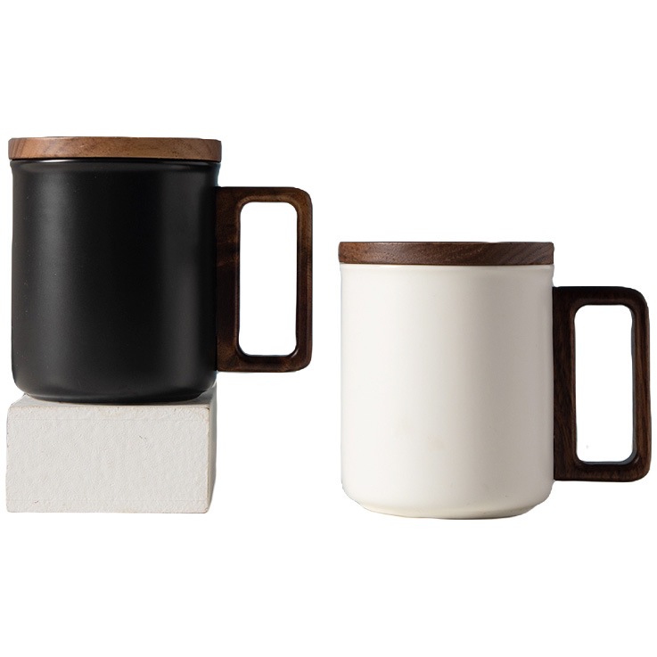 Cốc gốm sứ cốc uống trà cốc văn phòng đơn giản cốc nước tách trà cốc nước khắc logo quà tặng họ