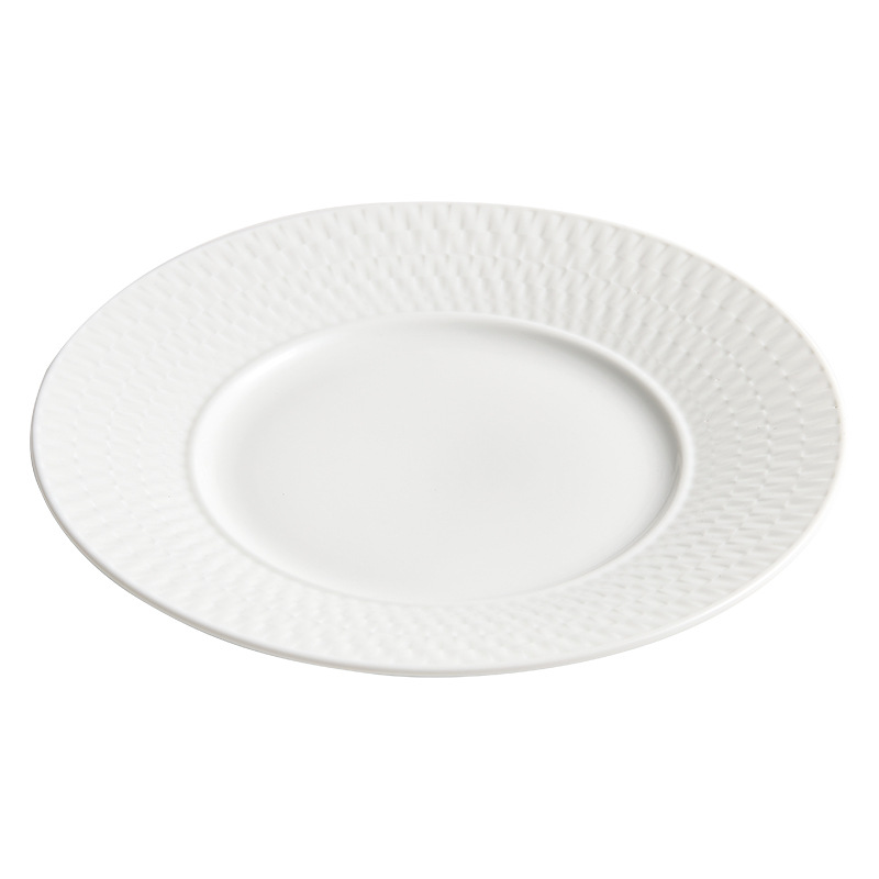 Đĩa gốm, đĩa bát đĩa gia dụng, đĩa tròn, đĩa sứ trắng cao cấp, đĩa tráng miệng, đĩa ăn kiểu tây, đĩa bít tết