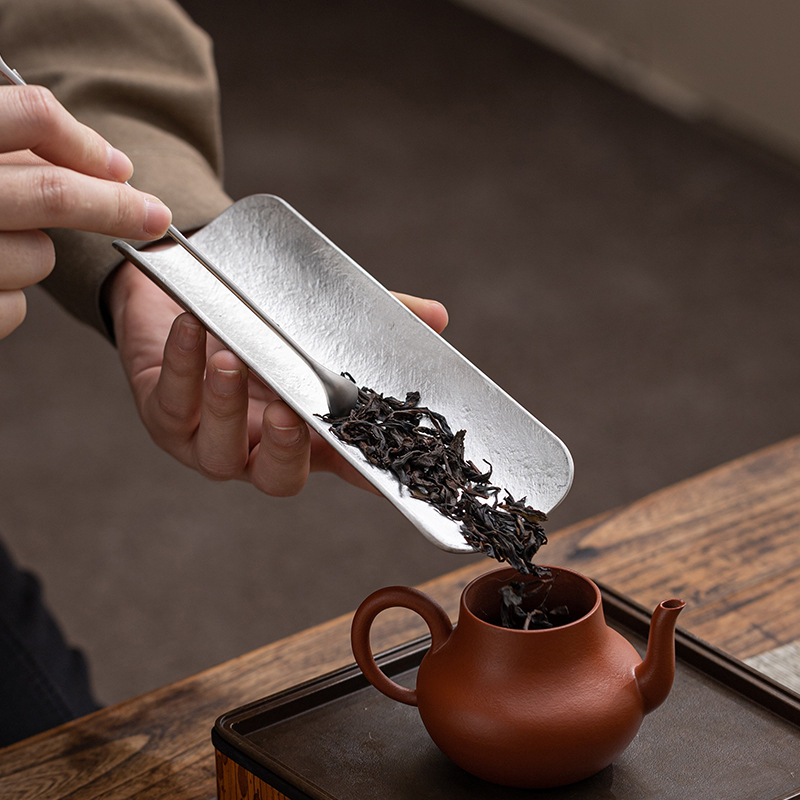Dụng cụ đánh thức trà cánh sen thiếc cổ mới, thìa trà, thìa trà sáng tạo, dụng cụ tách trà, Phụ Kiện Bộ trà, Bộ 2 món