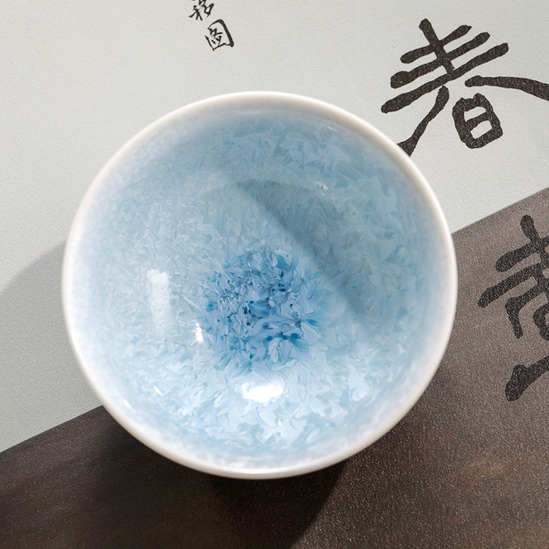 Cốc trà Kung Fu tráng men pha lê gốm sứ cốc chủ nhân cao cấp phong cách Trung Quốc chuyên dụng cá nhân cốc trà đơn