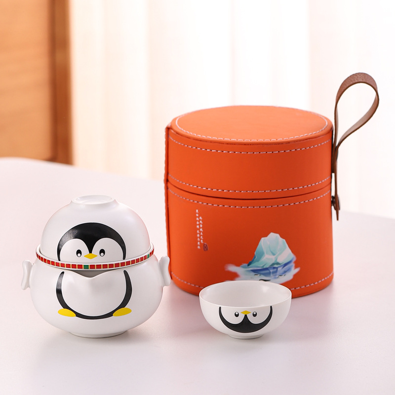 Bộ quà tặng doanh nghiệp sáng tạo và dễ thương, bộ ấm trà du lịch ngoài trời, cốc nhanh di động, quà lưu niệm du lịch phong cách cắm trại