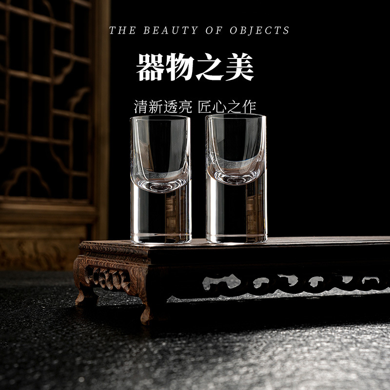Nhà sản xuất bán buôn cốc đạn đế dày 30ml ly rượu trắng ly rượu nhỏ ly hoành thánh một cốc rượu gia dụng nhà hàng bộ rượu trắng