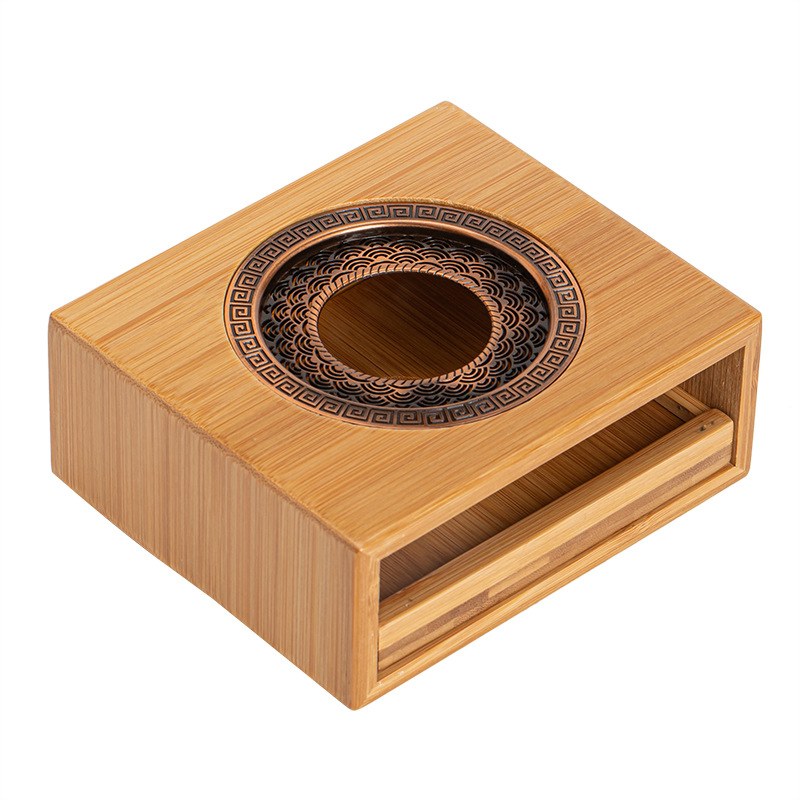 Bếp ấm trà bằng tre đế nến sưởi ấm bàn trà gia dụng ấm chén ấm chén ấm trà phụ kiện bộ trà kungfu Trung Quốc