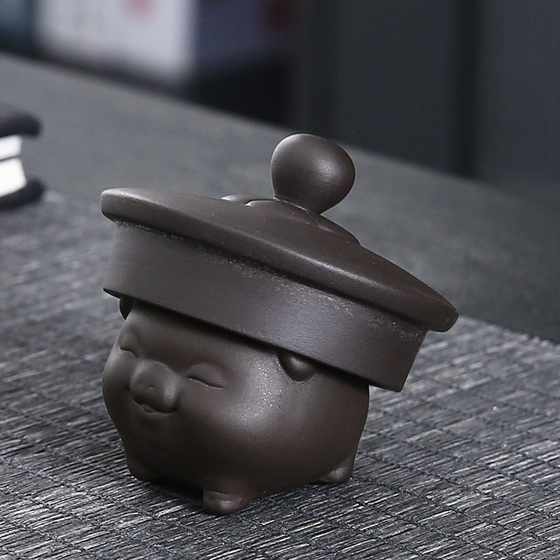 Đồ trang trí thú cưng trà cát tím quốc triều có thể nâng cao phong cách quốc gia dễ thương sáng tạo phòng khách phòng trà để bàn để bàn để đồ trang trí cá tính