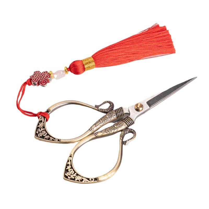 Kéo cắt giấy thủ công cổ điển gia dụng bằng thép không gỉ