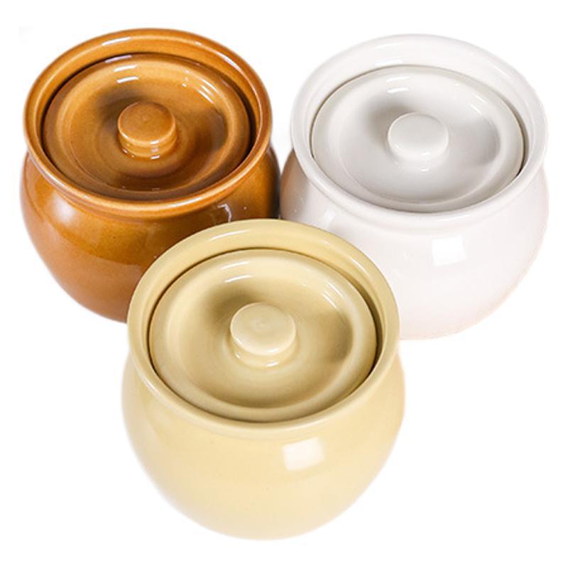 Nồi hầm sành hầm cách thủy, nồi hầm trứng hấp cho một người, nồi canh có nắp, đồ ăn nhẹ Shaxian kiểu Trung Quốc