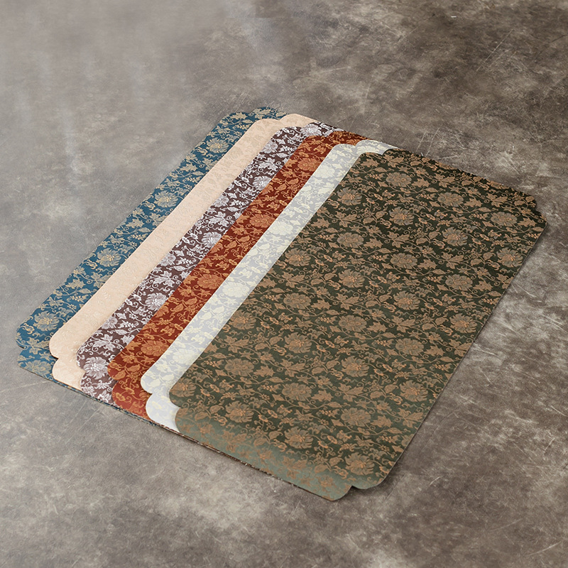 Bàn trà Jacquard hai mặt xoắn bàn trà chống thấm nước kiểu Trung Quốc Kiểu Mới Bàn trà đệm bàn trà tinh tế phòng trà gia dụng