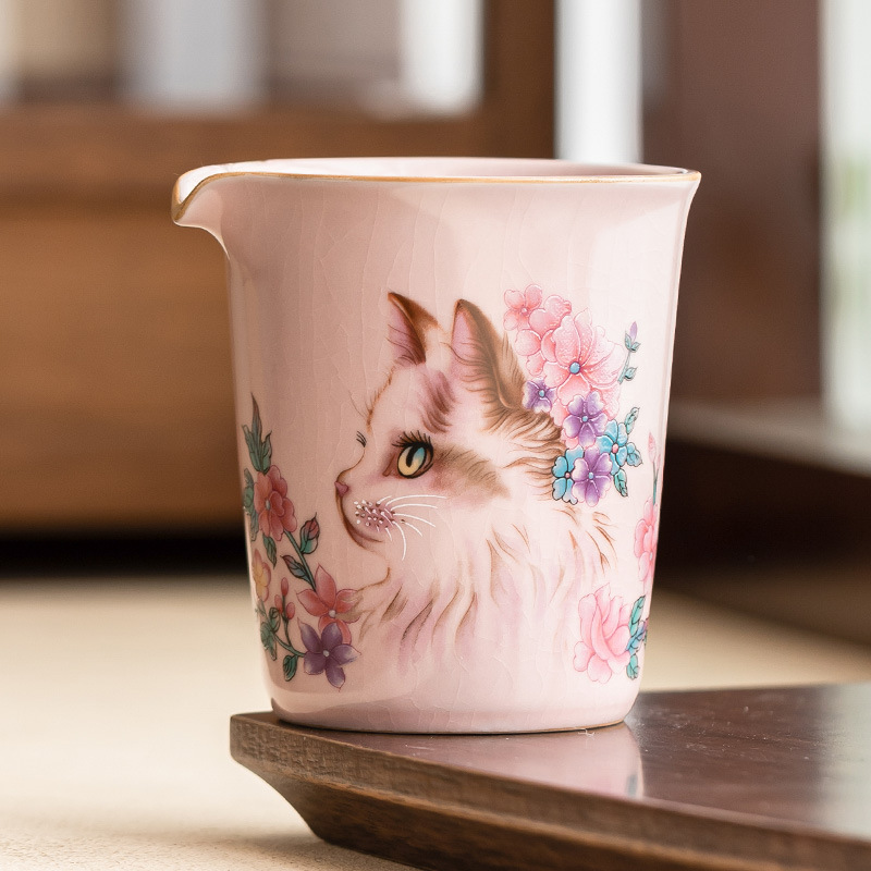 Cốc trà pha trà gia dụng bằng gốm sứ cốc công dụng cụ pha trà Haifen có thể dùng trong lò Jisu Ru