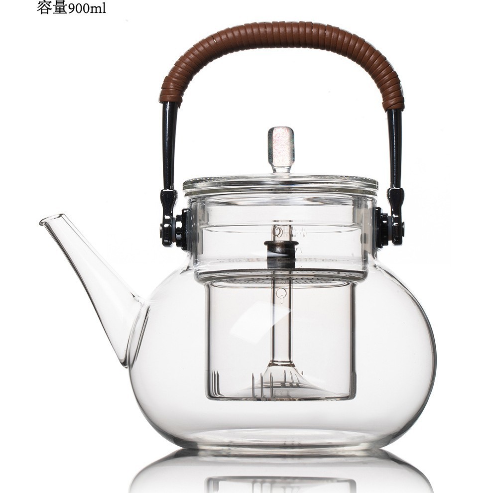 Ấm pha trà thủy tinh Tianjiu Lijiang Ấm pha trà Jingyi Nồi nấu ăn bằng gốm điện chuyên dụng dụng cụ pha trà Ấm thủy tinh chùm nâng