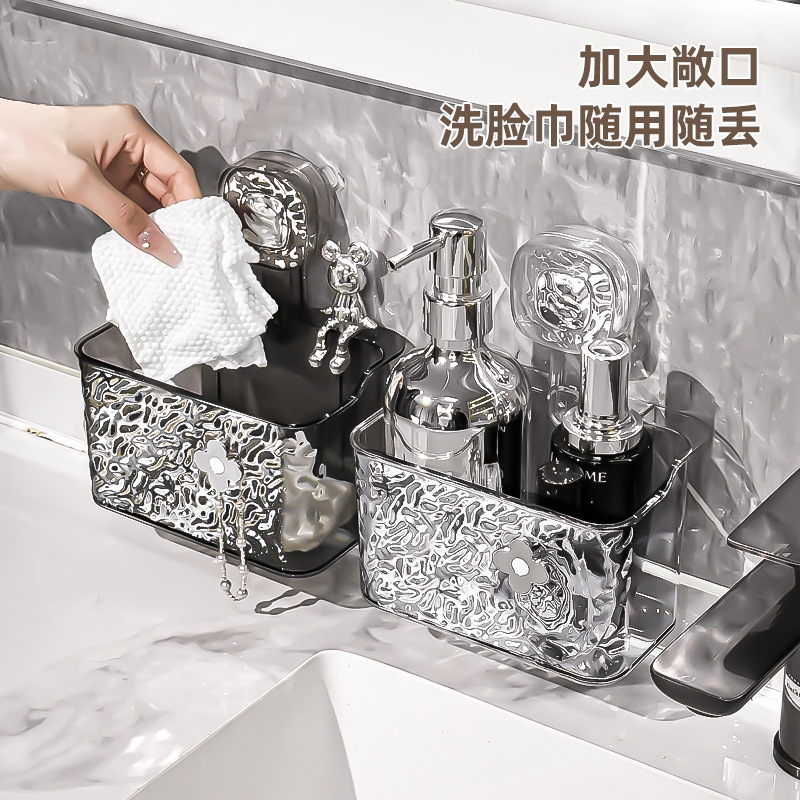 Cốc hút, khăn rửa mặt bỏ đi, hộp lưu trữ, treo tường, bồn tắm, bồn rửa, khăn lau mặt, giá để đồ đa chức năng