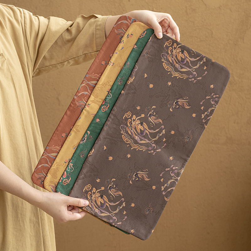 Vải trải bàn cao cấp phong cách Trung Quốc vải lót bàn cao cấp sợi mây thơm polyester phụ kiện trà đạo vải phong cách cổ điển hai mặt