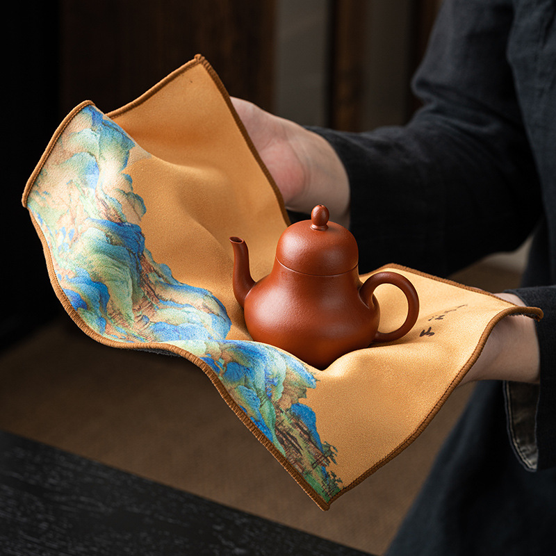 Khăn trải trà thấm nước quốc triều cao cấp khăn trải bàn trà bàn trà thiền kiểu Trung Quốc khăn trải bàn trà bộ trà kungfu khăn lau lót khăn