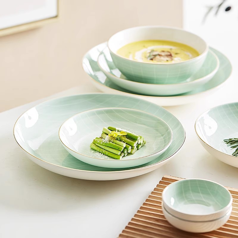 [Giảm giá giải phóng mặt bằng đặc biệt] Bộ đồ ăn gốm sứ bát cơm đĩa đĩa món ăn đĩa cá gia dụng bát đĩa bát đũa bộ đĩa