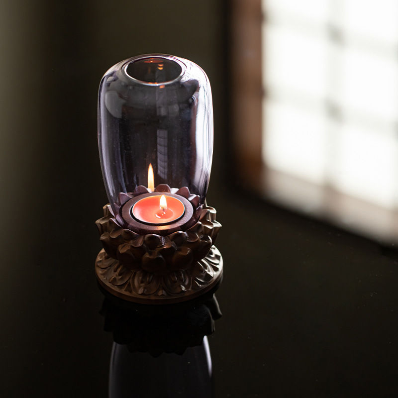 Trung Quốc Thiền Sen Đèn Cổ Chao Đèn Thủy Tinh Đồ Trang Trí Nhà Phòng Trà Trà Nồi Xông Phòng