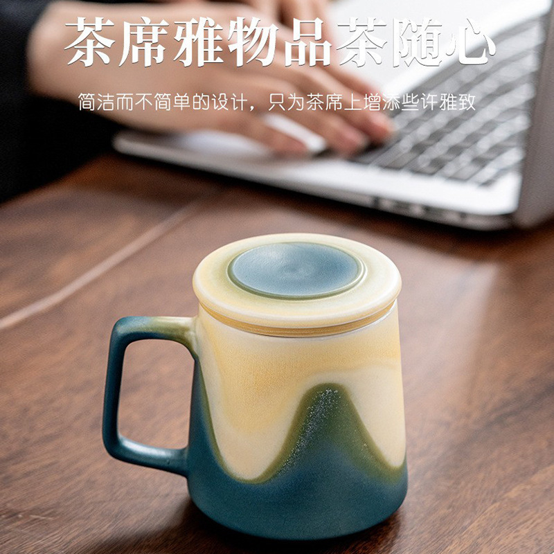 Cốc sứ văn hóa và sáng tạo Guochao Cốc sứ Cốc pha trà văn phòng Cốc cà phê kinh doanh Quà tặng lưu niệm