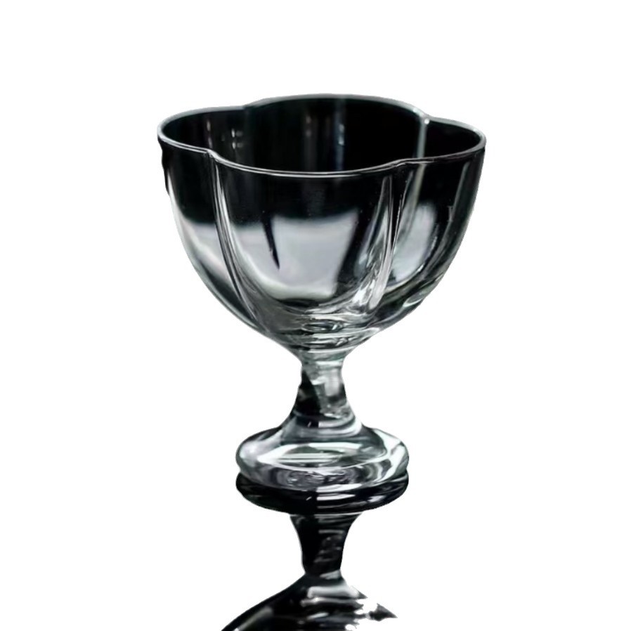 Cốc đơn thủy tinh borosilicat cao cốc thủy tinh chịu nhiệt gia dụng cốc trà xanh cốc trà chân cao cốc uống trà cốc nhỏ cốc chủ nhân