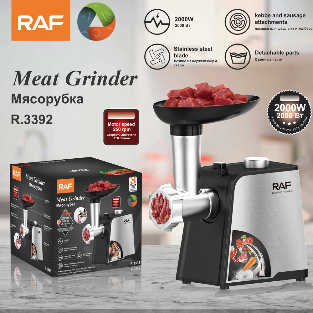Máy xay thịt gia đình xuyên biên giới tiêu chuẩn Châu Âu máy xúc xích điện nhỏ tự động đa chức năng thương mại để bàn thịt băm