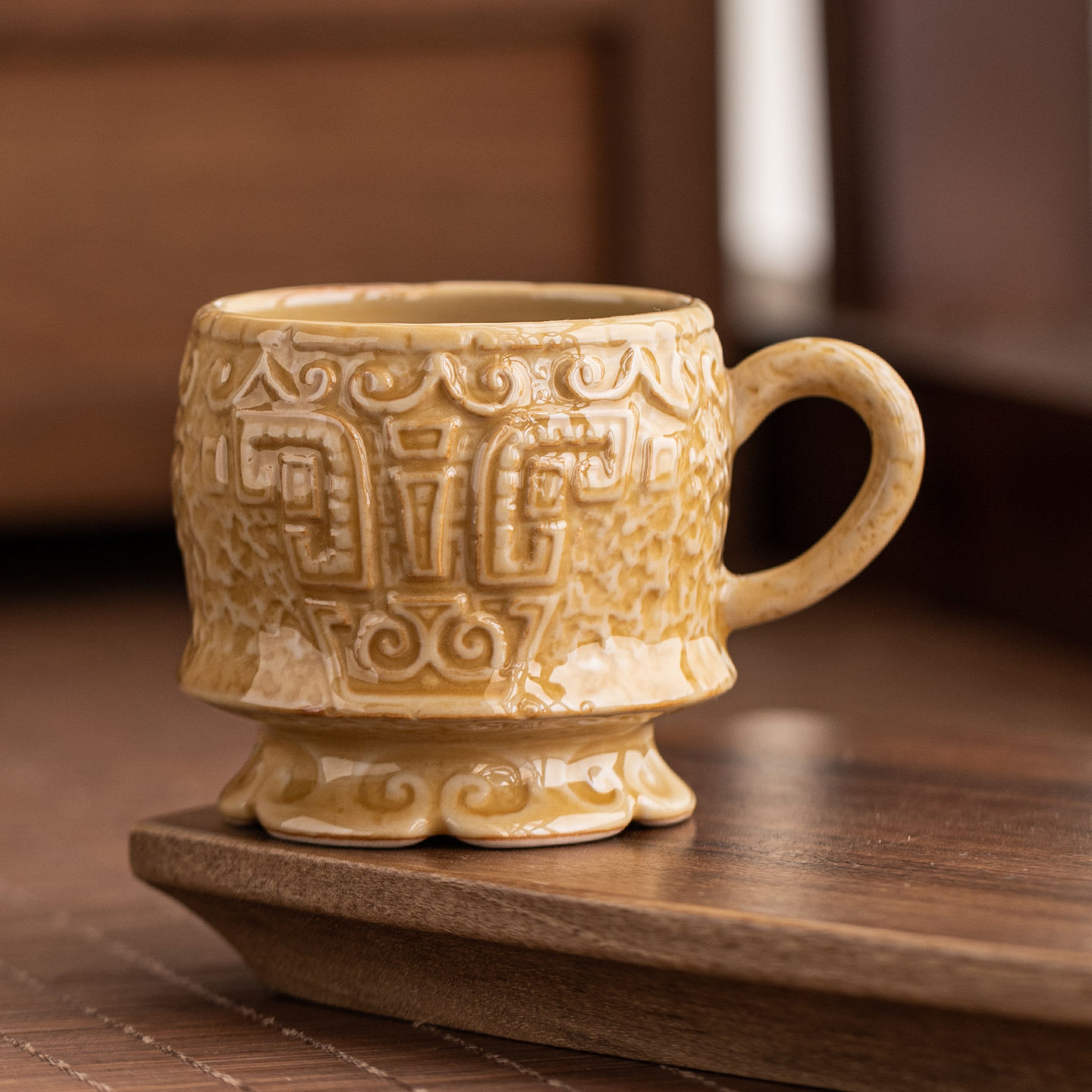 Nhà máy Yue Kiln Celadon Teac's Teacup Cốc chủ sở hữu chuyên dụng cá nhân cao cấp Cốc đơn Bộ trà Kung Fu cổ điển Cốc trà