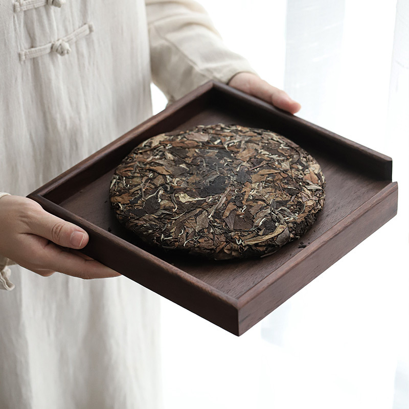Khay tách trà gỗ đặc óc chó Khay trà Pu'er khay mở khay trà tri ân hộp trà Phụ Kiện Bộ trà Kung Fu bình luận khay trà