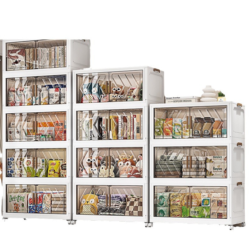 40-80 Cài đặt miễn phí rộng gấp dễ dàng Tủ lưu trữ đồ chơi đồ ăn nhẹ Tủ lưu trữ sắp xếp nhiều lớp Hộp lưu trữ bằng nhựa