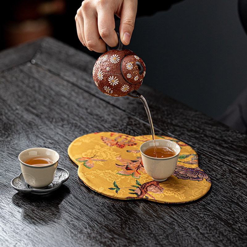 Tấm lót bong bóng khô Thu hải đường Da'antang Tấm lót cách nhiệt hai mặt phong cách Thiền Trung Quốc mới